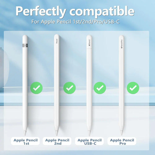 Inesore Estuche Para Apple Pencil Con 5 Puntas Negro
