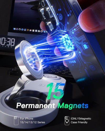 Estación De Carga Inalámbrica 3 En 1 Para Dispositivos Apple