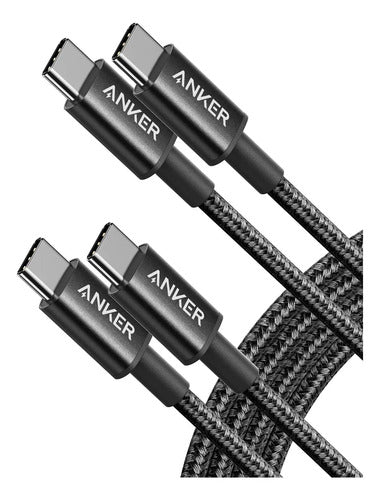 Cable De Carga Rápida Usb-c A Usb-c, 60w, Set De 2 Color