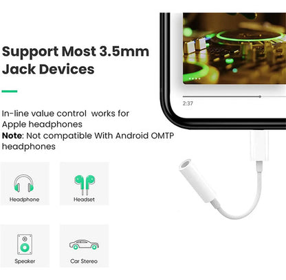 Adaptadores Certificados De Lightning A Auriculares Color