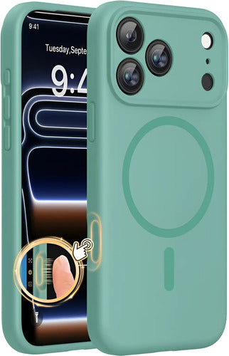 Funda Magnética Miracase Para iPhone 17 Pro Max Verde Claro