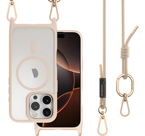 Funda Para iPhone 16 Pro De 6.3  Con Correa Rose Nombre Del Diseño