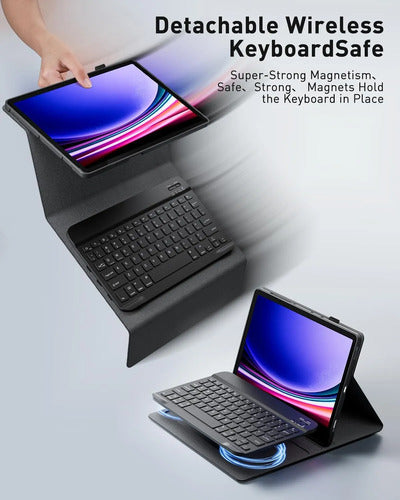 Funda Con Teclado Para Lenovo Tab M11/k11 Lte 2024 11 Negro