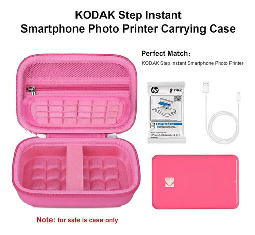 Estuche De Transporte Para Impresora De Fotos Kodak Step Rosa Chicle