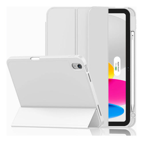 Funda Para iPad A16 Con Soporte Y Porta Lápiz Gris