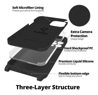 Funda Blaspins Para iPhone Con Correa Ajustable Negro