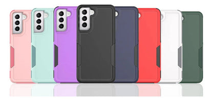 Funda Protectora Samsung Galaxy S21 5g Doble Capa Antigolpes Rosa Liso
