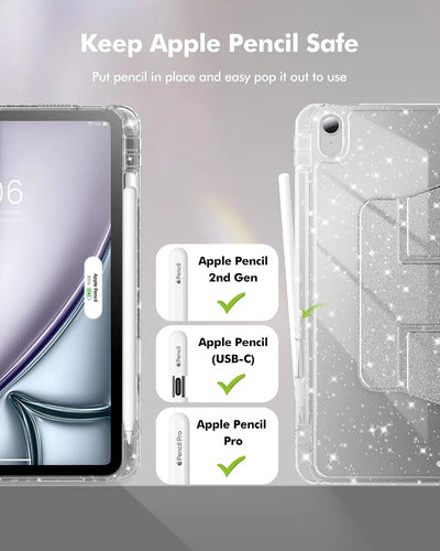 Funda Giratoria Para iPad Air 11' Plateado