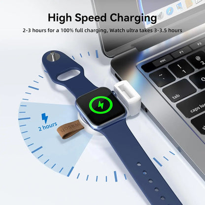 Cargador Portátil Para Apple Watch Usb Inalámbrico Blanco