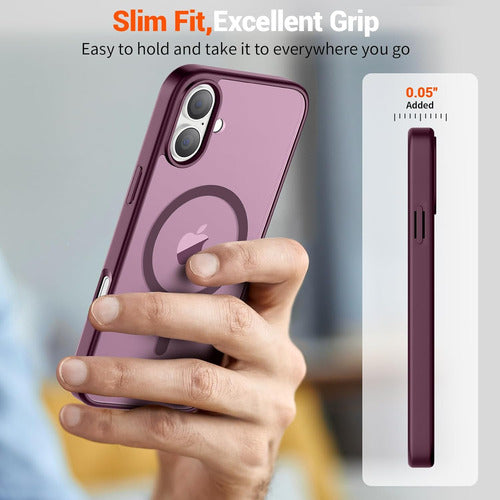 Funda Magnética Supfine Para iPhone 16 Bordó