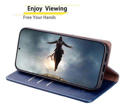 Funda Cartera De Cuero Para Samsung Galaxy S20 Ultra Azul