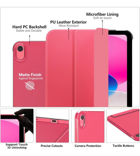 Funda Para iPad (a16) 11th Gen 2025 Y 10th Gen 2022 Rojo