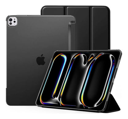 Funda iPad Pro Trasera Translúcida Con Soporte Tríptico Negro