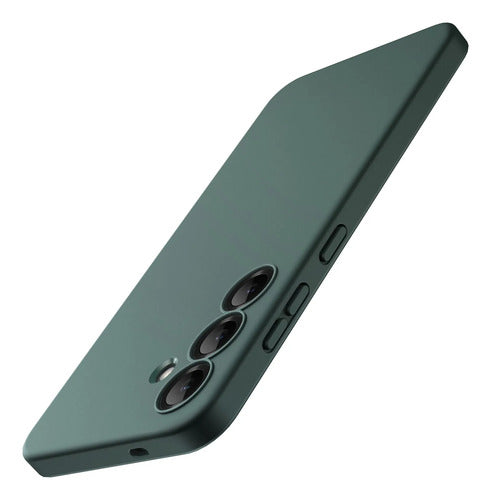 Funda Slim Para Samsung Galaxy S25 Verde Oscuro Liso