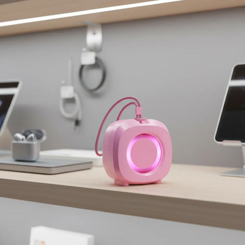Parlante Bluetooth Portátil Peicheng, Impermeable Rosa Chicle