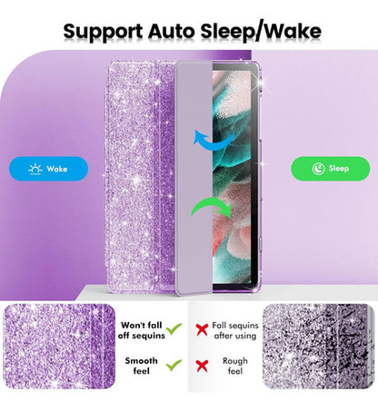 Funda Brillante Para Samsung Galaxy Tab A11 Plus/a9 Plus Violeta