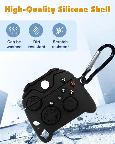 Funda De Silicona Para AirPods 4, Diseño 3d, Negro Negro