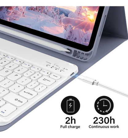 Funda Con Teclado iPad De 10a/11a Gen. 11/10.9 PuLG, A16 Violeta