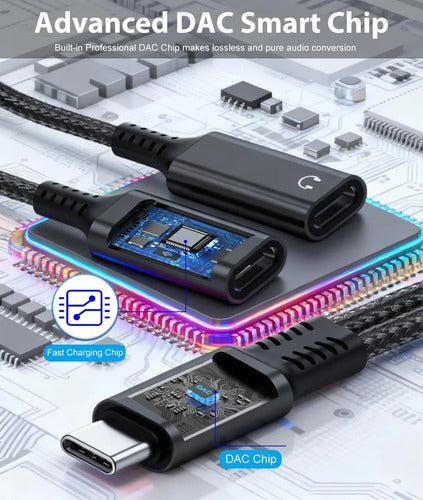 Adaptador Usb C Splitter Audio Jack
