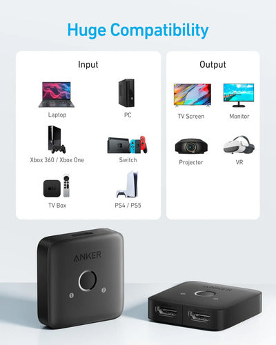 Interruptor Hdmi 4k, Compatible Con Ps5 Y Ps4