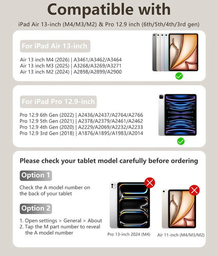 Funda Con Teclado Harvopu Para iPad Air & Pro Gris