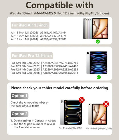Funda Con Teclado Harvopu Para iPad Air & Pro Gris