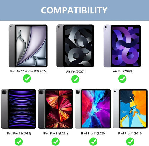 Funda Con Teclado Para iPad Pro M3 11  Azul