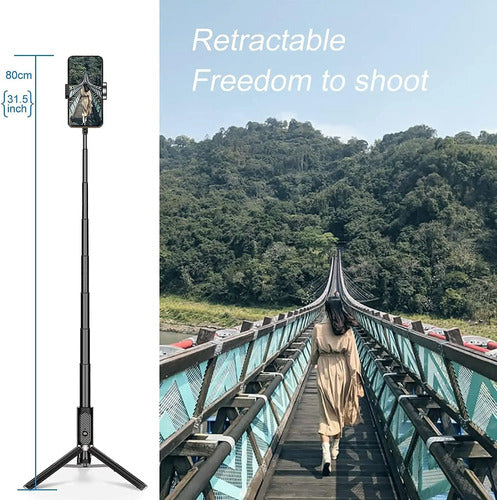 Ailun Selfie Stick TriPod 3 En 1 Con Bluetooth Negro