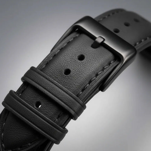 Correa De Cuero Para Apple Watch Negro 4 Cm