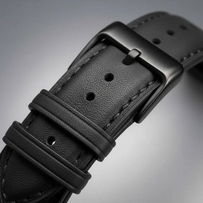Correa De Cuero Para Apple Watch Negro 4 Cm