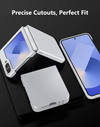 Funda Para Samsung Galaxy Z Flip 6 Y Z Flip 7 Fe Plateado