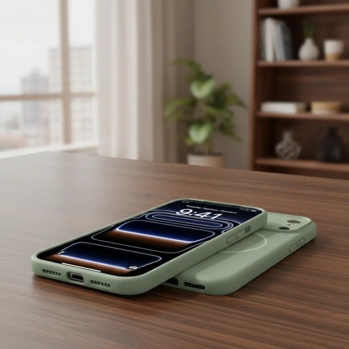 Funda Magnética Miracase Para iPhone 17 Pro Max Verde Lima