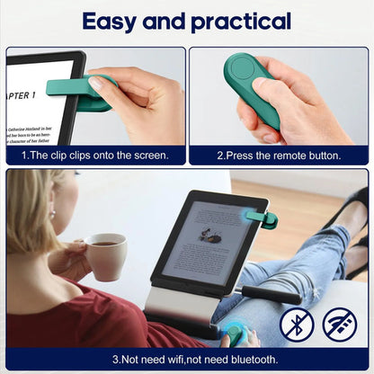 Control Remoto Datafy K2 Pasa Pagina Kindle Kobo Typec Negro Verde Oscuro