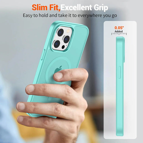 Funda Magnética Supfine Para iPhone 14 Pro Azul Lisa