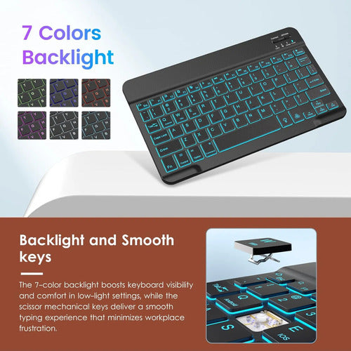 Funda Con Teclado Para iPad Air 11-inch Y Air 10.9 Inch Marrón Oscuro