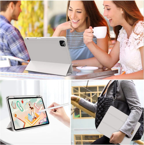Funda Para iPad Pro 11'' Con Soporte Para Lápiz Gris