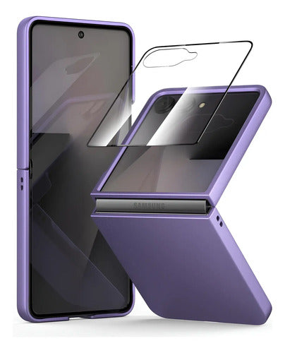Funda Samsung Galaxy Z Flip 7, Protect De Pantalla Integrado Violeta