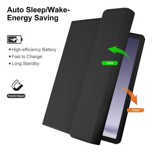 Funda Con Teclado Para Samsung Galaxy Tab A11 Plus/a9 Plus Negro