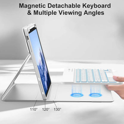 Funda Con Teclado Para iPad Air (m4) 11  Y Pro 11 Gris