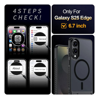Funda Magnética Hitfine Para Samsung Galaxy S25 Edge Negro