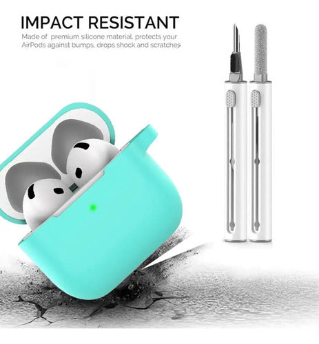 Funda De Silicona Para AirPods Pro 3 Con Kit Naranja