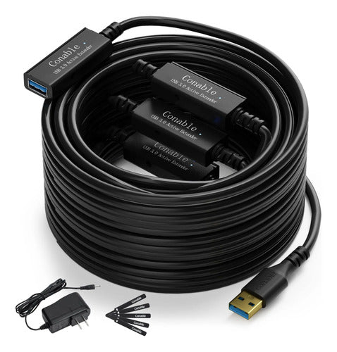 Cable Extensor Usb 3.0 Activo 100 Pies Negro
