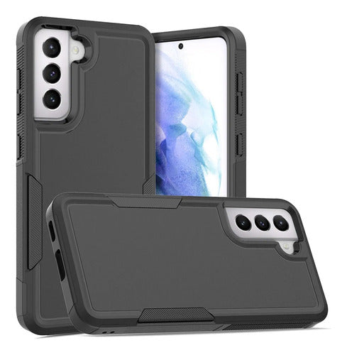 Funda Protectora Samsung Galaxy S21 5g Doble Capa Antigolpes Negro Liso