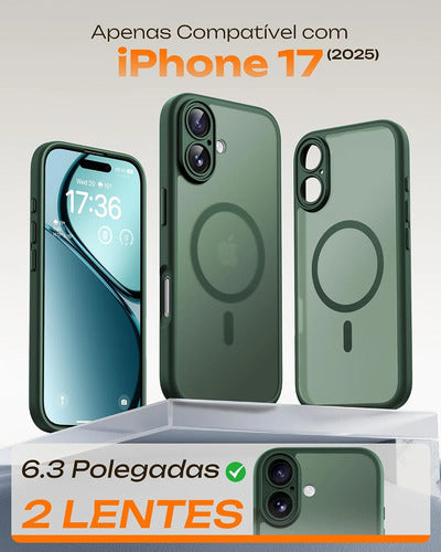 Funda Para iPhone 17, Compatible Con Magsafe Verde Lima