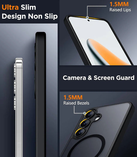 Funda Magnética Para Samsung Galaxy S25 Fe Negro