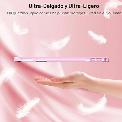 Funda Hybrid Slim Para iPad Air 11' M3/m2, 5ta/4ta. Rosa Chicle