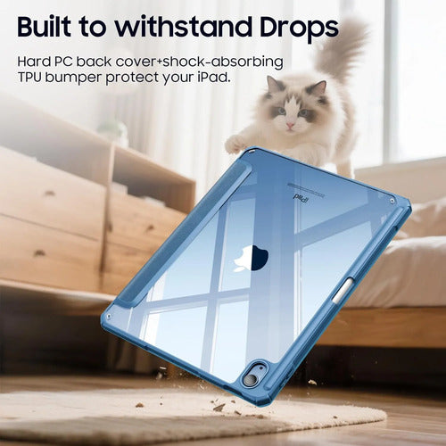 Funda Híbrida Delgada Para iPad Azul