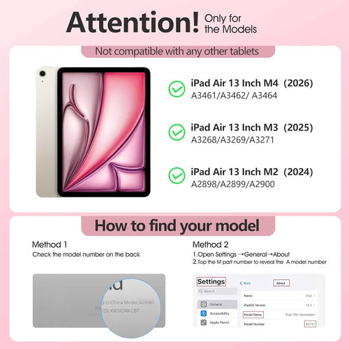 Funda Slim Para iPad Air 13 Rosa