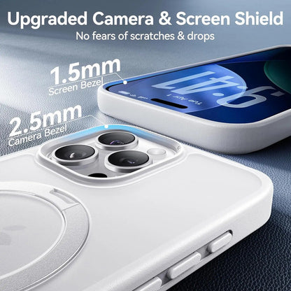 Funda Para iPhone 16 Pro Max Con Soporte Magnética. Blanco