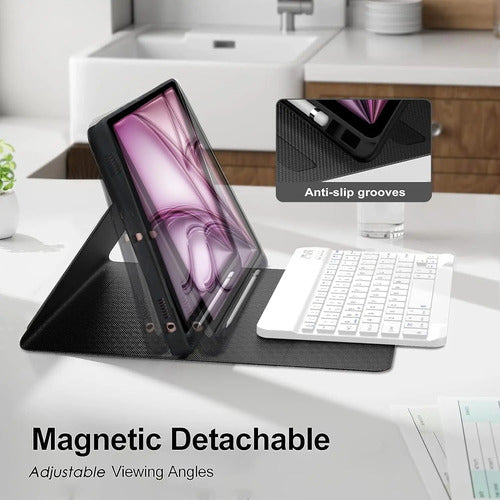 Funda Con Tecladopara iPad Air 11'' Y Pro 11'... Rosa Oscuro